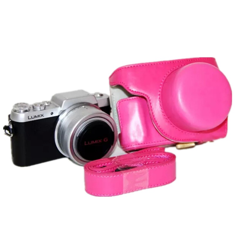 เคสหนัง PU สีน้ำตาล กระเป๋ากล้อง สำหรับ Panasonic Lumix GF10 GF7 GF8 GF9