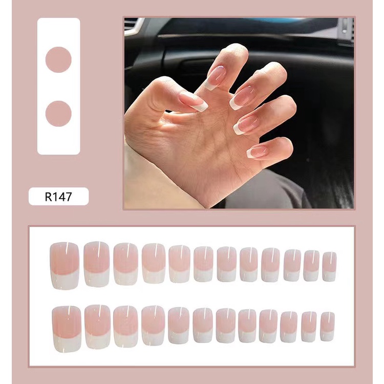 เล็บปลอม[R147] เล็บปลอมกันน้ำ กล่องละ 24 ชิ้น เล็บปลอมสำเร็จรูป อุปกรณ์ทำเล็บ ถูกสุด พร้อมส่งในไทย