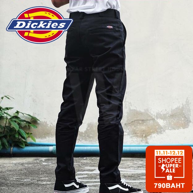 Dickies Slim Straight Black  ดิกกี้ กางเกง ขายาวกระบอกเล็ก สีดำ