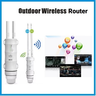 600Mbps Outdoor AP 5G+2.4G HIGH POWER WATERPROOF WIFI ROUTER/AP REPEATER 2 DETACHABLE ANTENNAS