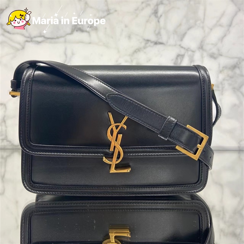Maria YSL/ Saint Laurent Solferino Box Small tofu bag messenger bag gold buckle small square bag shoulder backpack