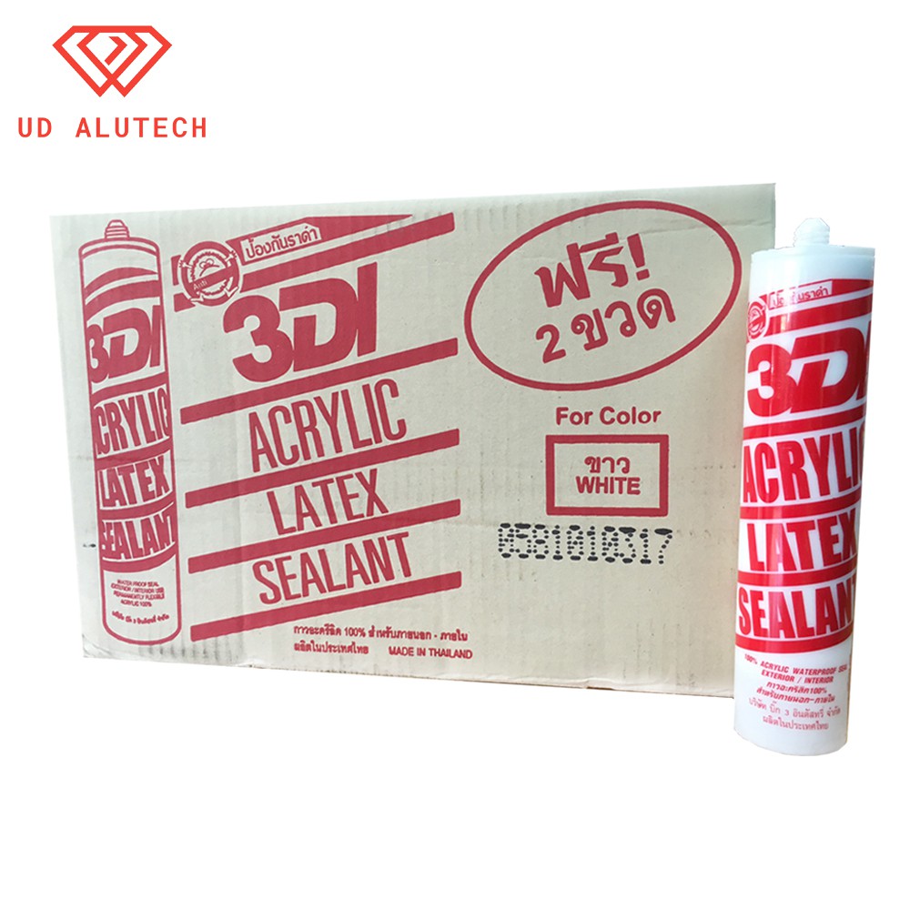 (1 ลัง) (รุ่นแดง) 3DI แดป กาวอะคริลิค ซีลแล้นท์ ยาแนวรอยต่อ Acrylic