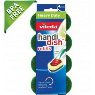 ฟองน้ำ VILEDA Handi Dish รีฟิล แพ็ค 4 ชิ้น