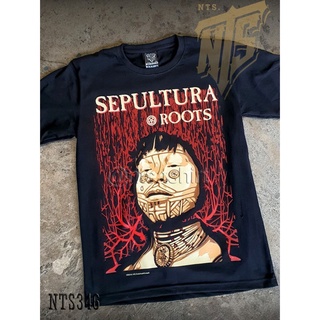 Tee ∏  NTS 346 Sepultura ROCK เสื้อยืด เสื้อวง เสื้อดำ สกรีนลายอย่างดี ผ้าหนานุ่ม ไม่หดไม่ย้วย NTS T SHIRT S M L XL XXL