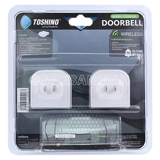 [ 1 ชุด ] E-288-2R กระดิ่งไร้สาย Toshino 220V 2ตัวรับ 1ตัวส่ง กระดิ่งไร้สายแบบเสียบปลั๊ก กริ่งประตู doorbell กริ่งบ้า...