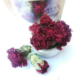 ดอกคาร์เนชั่นสีแดง 20กรัม 50กรัม 100กรัม | ดอกไม้แห้ง ชาดอกไม้ | Dried Carnation 20g 50g 100g