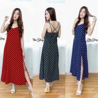 Maxi Dress สายไขว้หลัง