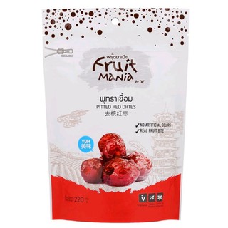 พุทราเชื่อมไร้เมล็ด Fruit Mania Pitted Red Dates 220g.