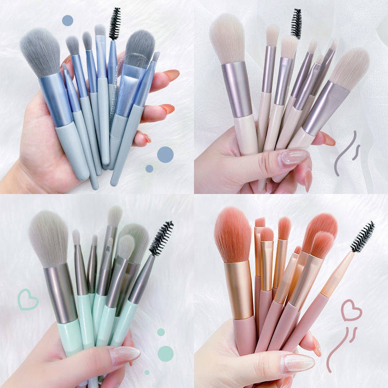 5/8 unicorn cosmetic set brush eye shadow brush blush brush nose brush high light brush first schola