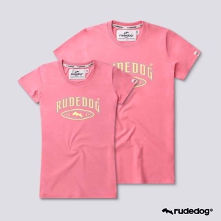 Rudedog เสื้อคอกลม ชาย หญิง รุ่น Hi school สีชมพู