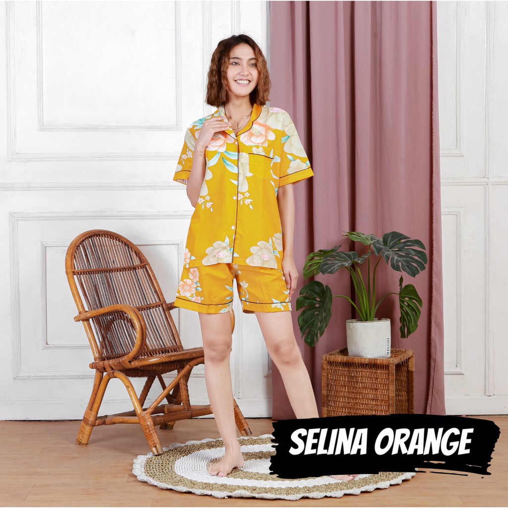 KATUN SELINA ORANGE CPD ชุดนอนสตรี / ชุดนอนสาววัยรุ่น ผ้าคอตตอนพรีเมี่ยม เท่