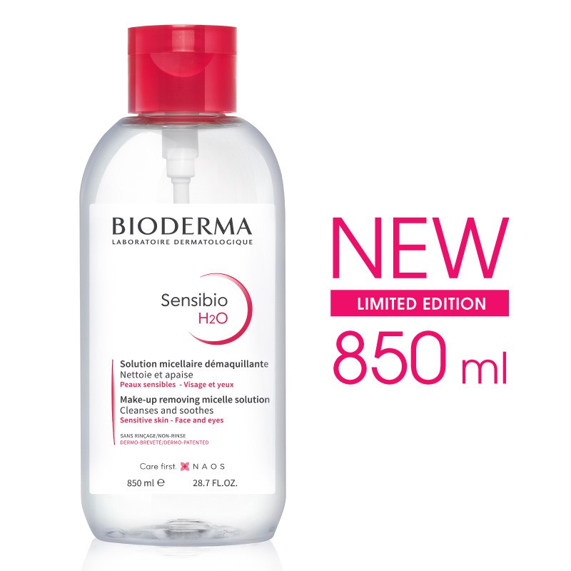 BIODERMA คลีนซิ่ง Sensibio H2O (ขวดปั๊ม) ขนาด 850 มล