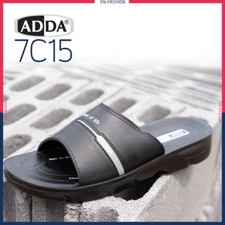 รองเท้า ADDA 7C15 - PU แตะ สวม ลำลอง สบาย - ดำ - รองเท้า แตะ สวมลำลอง พื้นเบา สวมสบาย ของแท้ ลด ราคาพิเศษ รองเท้าแตะ สวม