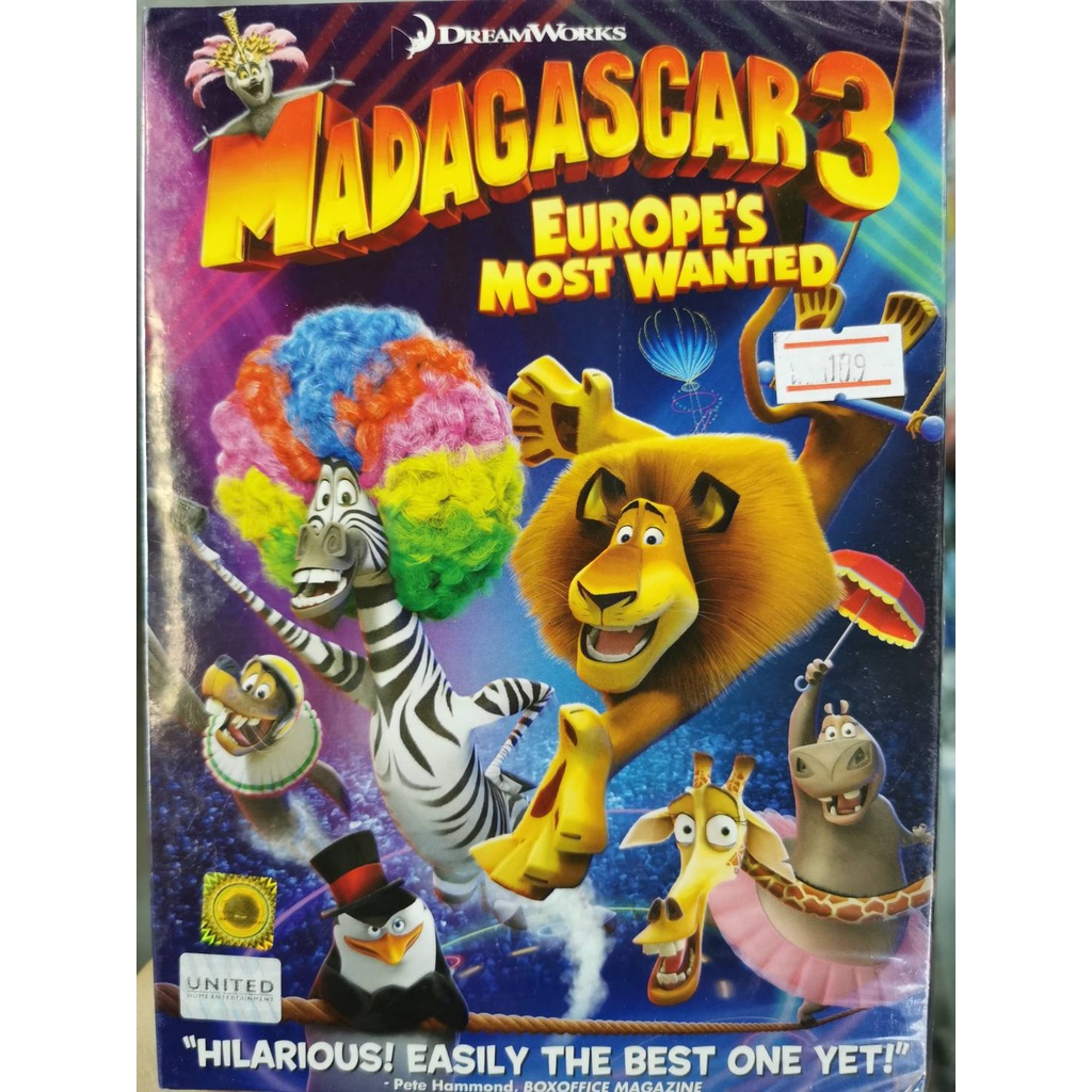 DVD : Madagascar 3 Europe's Most Wanted (2012) มาดากัสการ์ 3 ข้ามป่าไปซ่าส์ยุโรป " Dreamworks Animation "