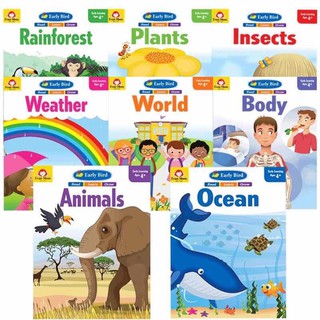 Evan Moor Early Bird Activity book,Early Learning Ages 4+, 8 Books Kindergarten Workbook