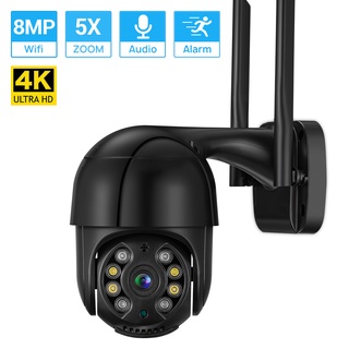 Hamrol กล้องวงจรปิดไร้สาย 8MP 4K Ultra HD CCTV PTZ Wifi IP 5MP H.265X Ai ซูม 5X 3MP กล้องวงจรปิดรักษาความปลอดภัย iCsee P2P