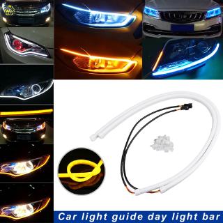 MJy5♡♡♡ 2 Pcs Car Soft Tube LED Strip Ultra Thin Daytime Running Light Turn Signal Lamps