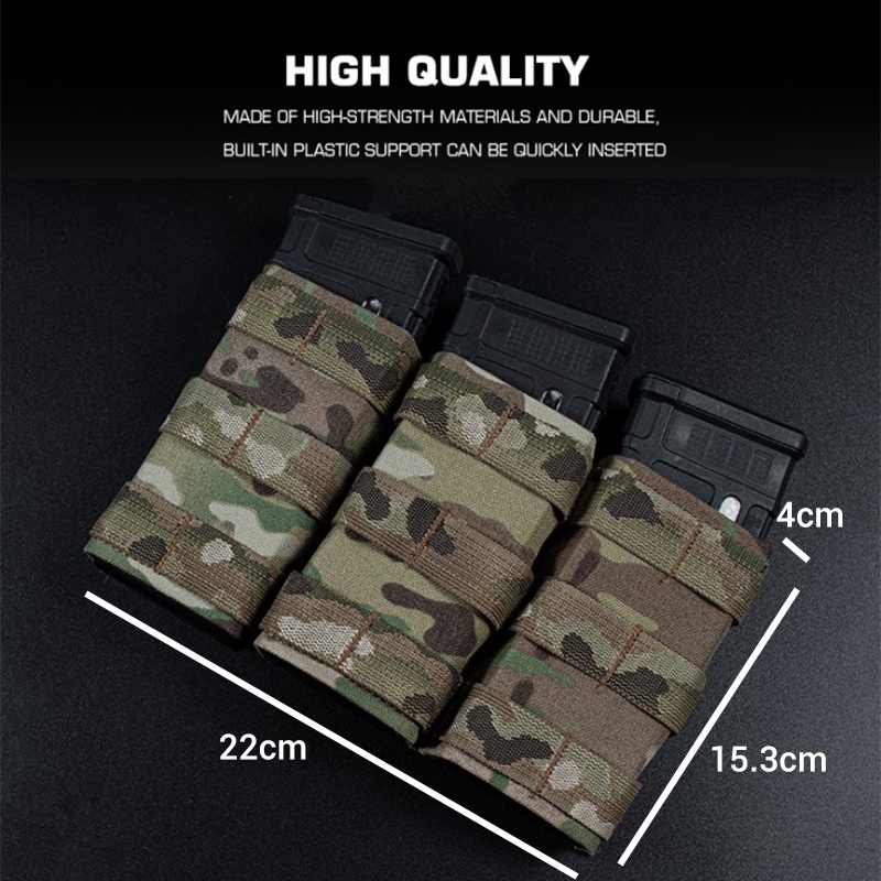 Idogear กระเป๋านิตยสารยุทธวิธี สามชั้น สําหรับแม็ก 5.56 มม. พร้อมช่องใส่ของแข็ง แบบดึงเร็ว MG-F-14 ราคา ถูกที่สุด ดีลบีเคเค แกลเลอรีภาพที่ 6