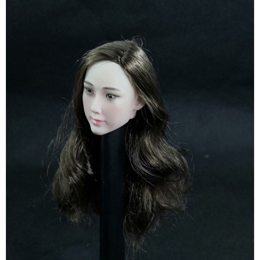 Cat Toys 1 6 Asian Short Wavy Hair Girl Head Sculpt Fit 12 Female Figure Body