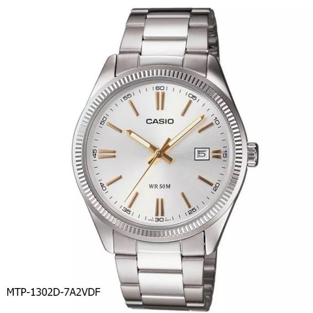 นาฬิกาข้อมือผู้ชาย CASIO รุ่น MTP-1302D สายสแตนเลส รับประกัน1ปี ของแท้แน่นอน 💯% ส่งพร้อมกล่อง