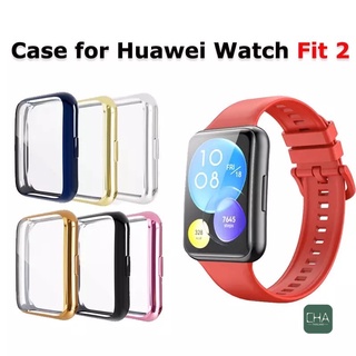 Huawei Watch Fit 2 เคสกันรอย แบบเต็ม ชุบ TPU เคสนิ่ม สําหรับ Huawei Watch Fit 2 ป้องกันหน้าจอ