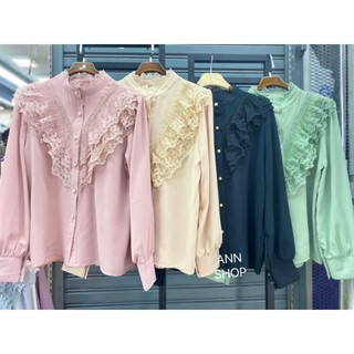 เสื้อลูกไม้ระบายอก3 ชั้น งานลูกไม้รุ่นนี้ลูกค้าต้องมี