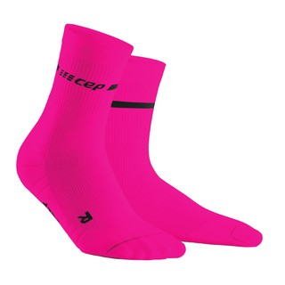 CEP NEON MID-CUT SOCKS WOMEN - ถุงเท้าคอมเพรสชันความยาวครึ่งหน้าแข้งผู้หญิง