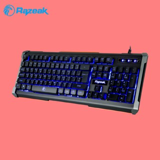 คีย์บอร์ด Razeak RK 8277 ทำงาน เล่นเกม คอมพิวเตอร์ โน๊ตบุ๊ค เรซีค keyboard