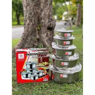 หม้อแขก5ใบชุด10ชิ้น1SET