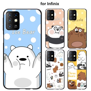 เคส Infinix Note 12 8 10 11 11S Zero X  X676C X676B X671 X671B PRO 4G นิ่ม ลายหมี สําหรับ