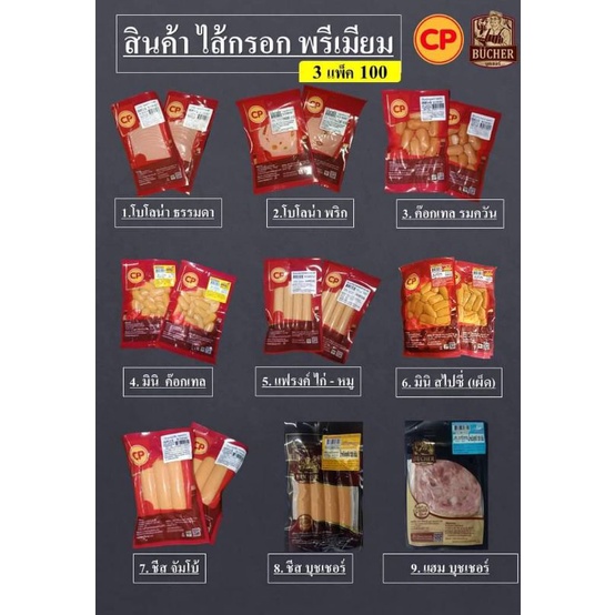 ไส้กรอกCP แท้จากโรงงาน