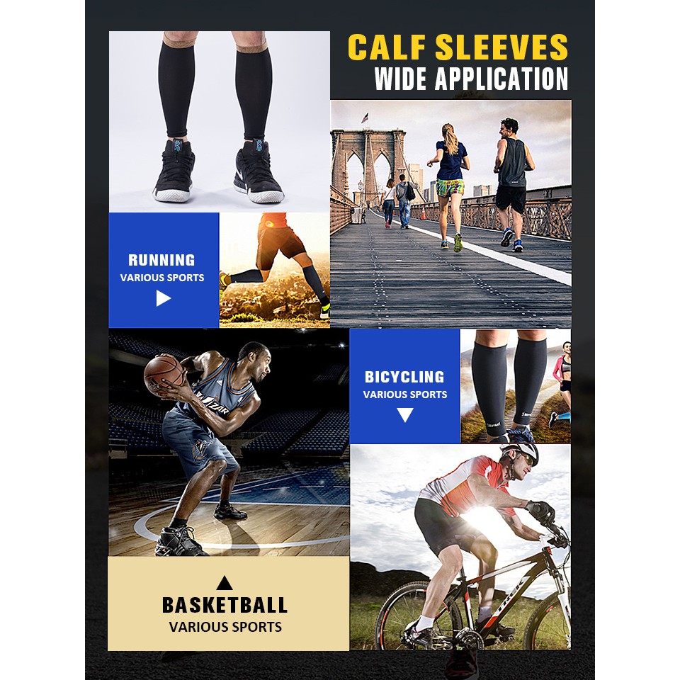 ปลอกรัดน่องคลายกล้ามเนื้อ ใส่วิ่ง ออกกำลังกาย 1 คู่ 2 ชิ้น TOTAL VISION