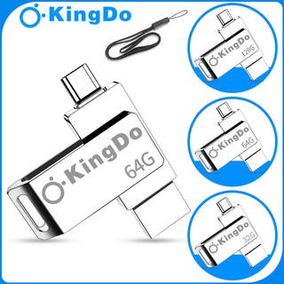 USB Kingdo 64GB 2 in 1 Micro USB OTG Flash Drive USB 2.0 Zinc Metal U Disk เข้ากันได้กับอุปกรณ์ Android U37