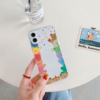 เคสโทรศัพท์มือถือ ซิลิโคนนุ่ม ใส ลายการ์ตูน Happyทุกวัน สําหรับ iPhone 11 12 13 Pro max mini XS max x xr 4 5 6 7 8 S PLUS SE 2020