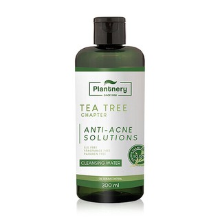 Plantnery Tea Tree First Cleansing Water 300 ml เช็ดทำความสะอาดเครื่องสำอาง จากสารสกัดที ทรี สูตรลดสิว ควบคุมความมัน