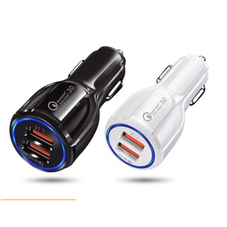 ที่ชาร์จในรถ 6A อะแดปเตอร์ ชาร์จในรถ USB car charger quick charge หัวชาร์จ 2ช่อง usb QC3.0 ที่ชาร์จแบตในรถ ชาร์จเร็