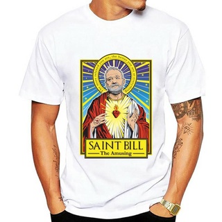 [S-5XL]เสื้อยืดคอกลม ผ้าฝ้าย 100% พิมพ์ลาย Saint Bill Murray สําหรับผู้ชาย