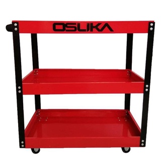ชั้นวางเครื่องมือ รถเข็นเครื่องมือ 3 ชั้น OSUKA ( ซื้อคู่ 2ชิ้น )รุ่นใหม่ล่าสุดโลโก้สีเหลือง
