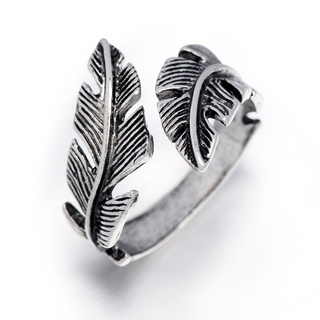 เครื่องประดับผู้ชาย แหวนโลหะผสม สไตล์ยุโรปและอเมริกา Takahashi Goro Feather Ring