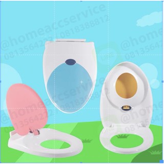 ฝารองนั่งชักโครก 2 ชั้น สำหรับผู้ใหญ่และเด็ก (รูปตัว V O U) - Two-tier toilet seat for adults and children (V O U shape)