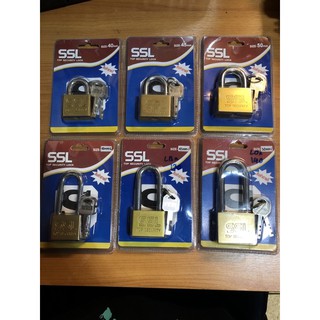 SSL แม่กุญแจระบบลูกปืน หนา แข็งแรงมีขนาด 32,40,45,50,55mm.