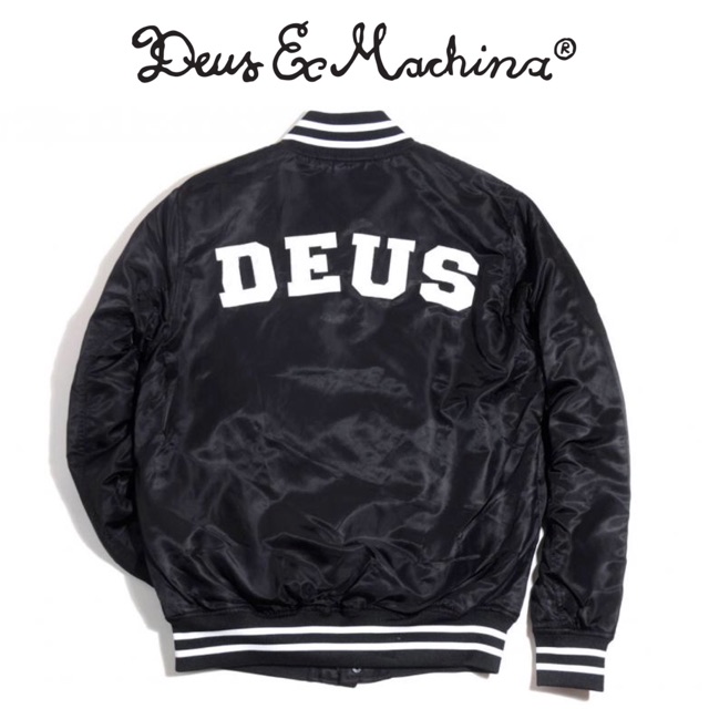 เสื้อบอมเบอร์ JACKET สีดำ แบรนด์ DEUS แท้💯%  (JK001)