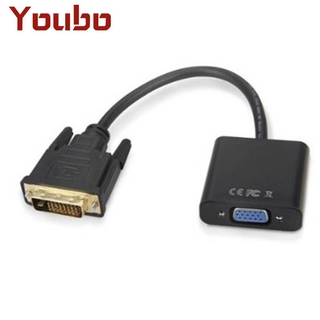 Youbo Dvi 24 + 1 Dvi - D ( Dual Link ) Male To Vga Female อะแดปเตอร์แปลงสายเคเบิ้ล Chipset