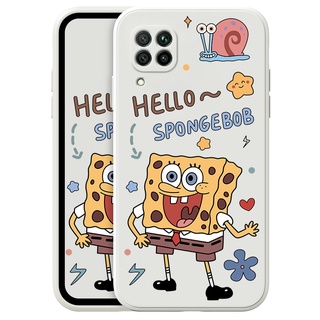 เคสโทรศัพท์มือถือ ลายการ์ตูนสพันจ์บ็อบน่ารัก สําหรับ Huawei Nova 7i 5T 7 Pro 4 4e 3i 2i se Phone Casing  Silicon Fashion Camera Lens Protector Full Cover simple Liquid silicone Cases