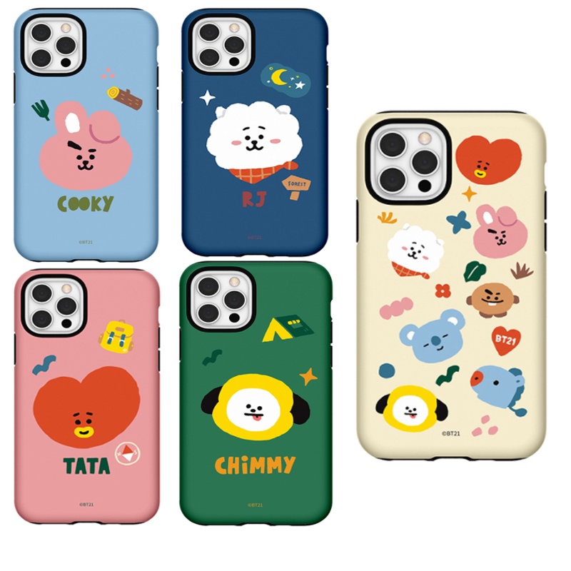 ไอโฟน 15◀Bt21 Official FACE {IPhone14/13/12/11}เคสโทรศัพท ์ แบบนุ ่ ม