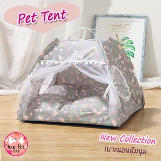 เต็นท์นอนสัตว์เลี้ยง เต็นท์แมว ที่นอนแมว ที่นอนหมา Pet Tent สก็อตติช โฟลด์ เปอร์เซีย สีสวาด ขาวมณี วิเชียรมาศ