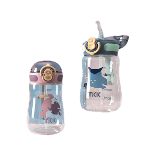 TKK กระบอกน้ำเด็ก วัสดุ Tritan แก้วดูดน้ำเด็กอนุบาล BPA Free 250ml/350ml ขวดน้ำเด็กพกพาไปโรงเรียน กันกระแทก