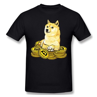 เสื้อยืดผ้าฝ้ายพิมพ์ลายแฟชั่น พร้อมส่ง เสื้อยืดแขนสั้น พิมพ์ลาย Dogecoin หลากสี สไตล์ฮาราจูกุ แนวสตรีท แฟชั่นคลาสสิก สํา