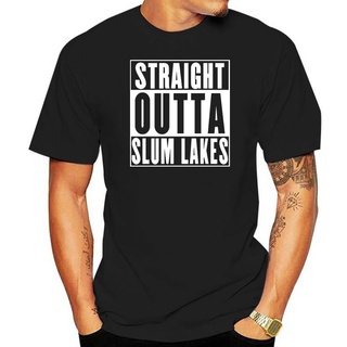 [COD]เสื้อยืดลําลอง ผ้าฝ้าย แขนสั้น คอกลม พิมพ์ลายตัวอักษร Outta Slum Lakes คุณภาพสูง สไตล์คลาสสิก สําหรับสตรีS-5XL