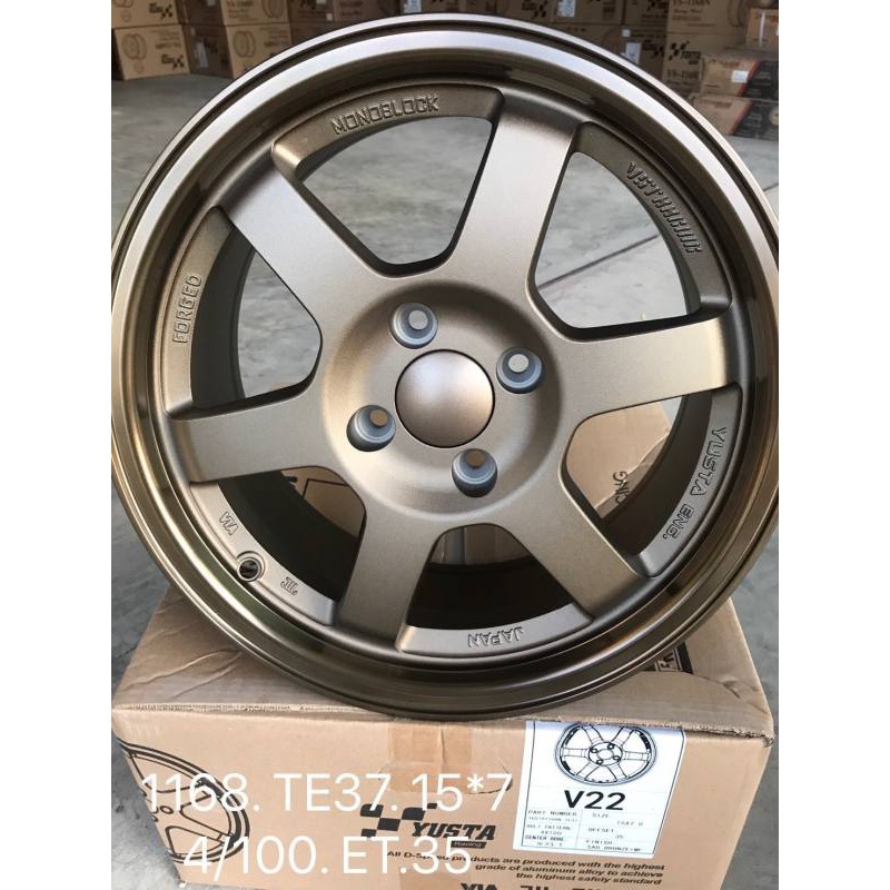 ล้อแม็กใหม่ขาย  TE37  งานYUSTA  ขอบ15 กว้าง 7 x 7 - 4รู /100
